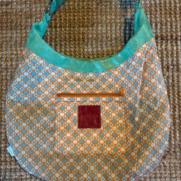 HOBO International Light Green Leather Shoulder Bag Boho Large - Picture 5 of 8